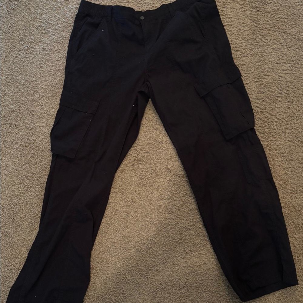 H&M Women's Dark Straight Leg Cargo Pants